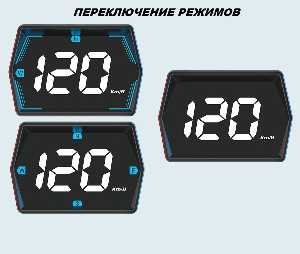 Спидометр цифровой GPS для автомобилей HUD — фото 1