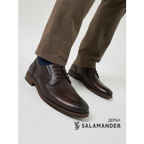 фото Полуботинки дерби salamander, размер 40, темно-коричневый