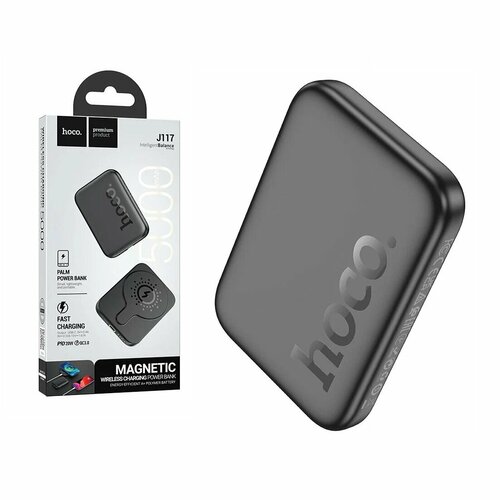 Беспроводной магнитный аккумулятор Hoco J117 MagSafe 5000 mAh PD20W QC30 черный 3000₽
