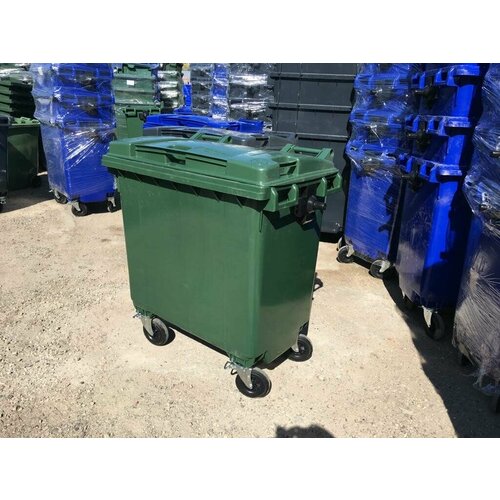 Мусорный Контейнер 660л Зеленый GPLAST Евроконтейнер 0.66 м3 - 1шт