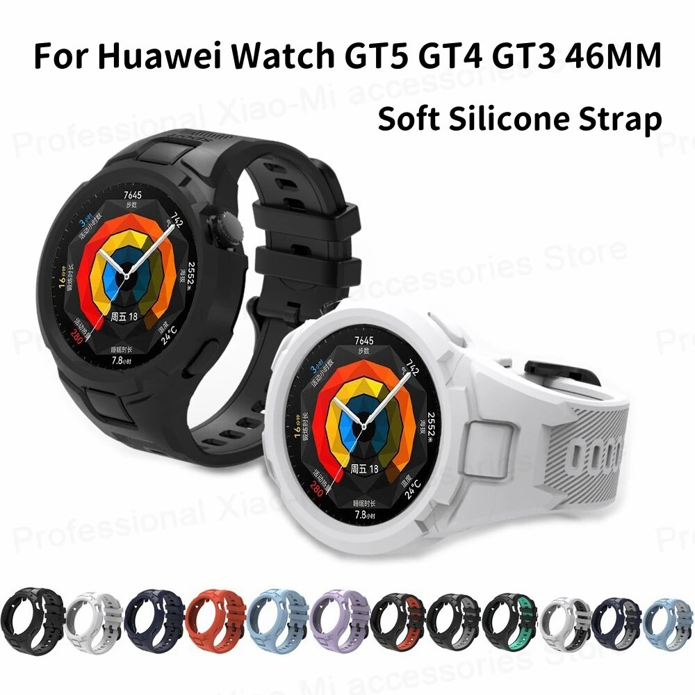 Силиконовый спортивный ремешок ALANGDUO для Huawei Watch GT5 GT4 GT3 — фото 1