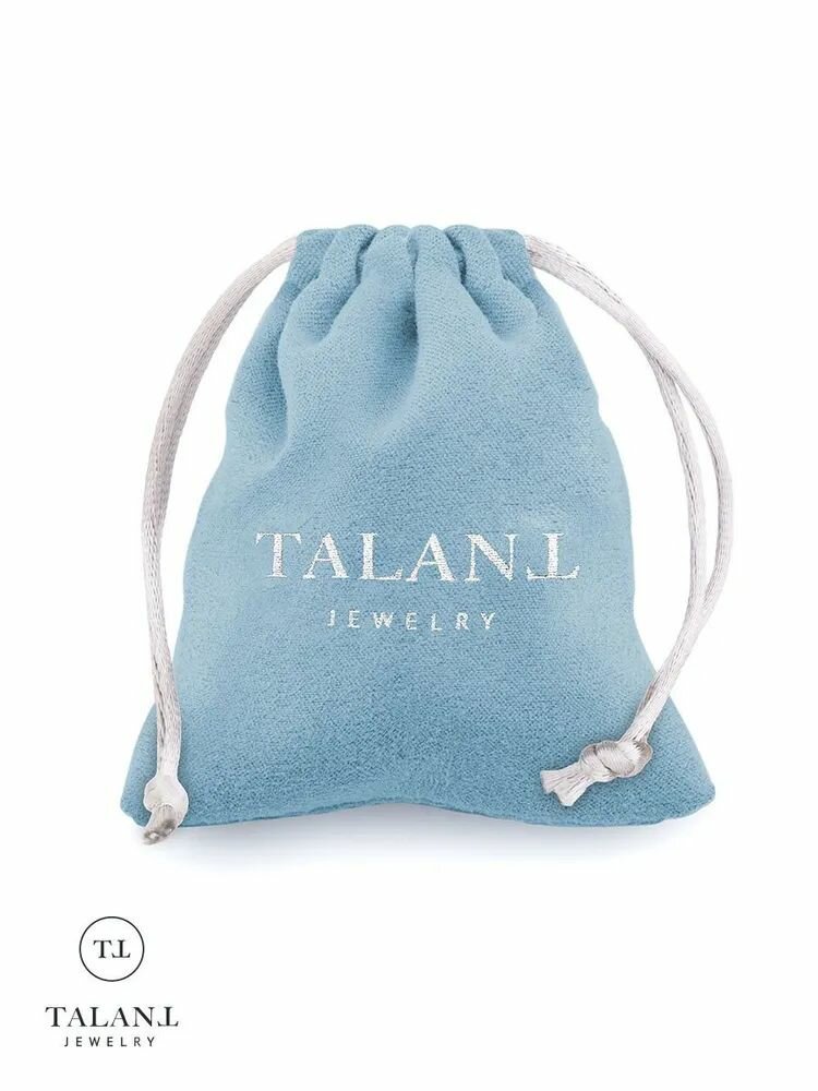 Кольцо дорожка, тонкое TALANT, серебро, 925 проба, родирование, фианит, размер 16, серебристый — фото 1