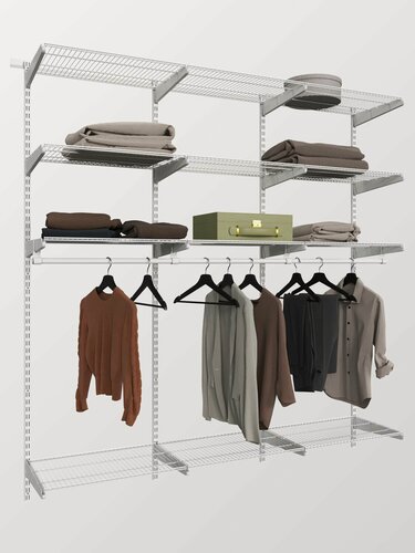 Изображение товара Гардеробная система хранения белая, 192х35х192см