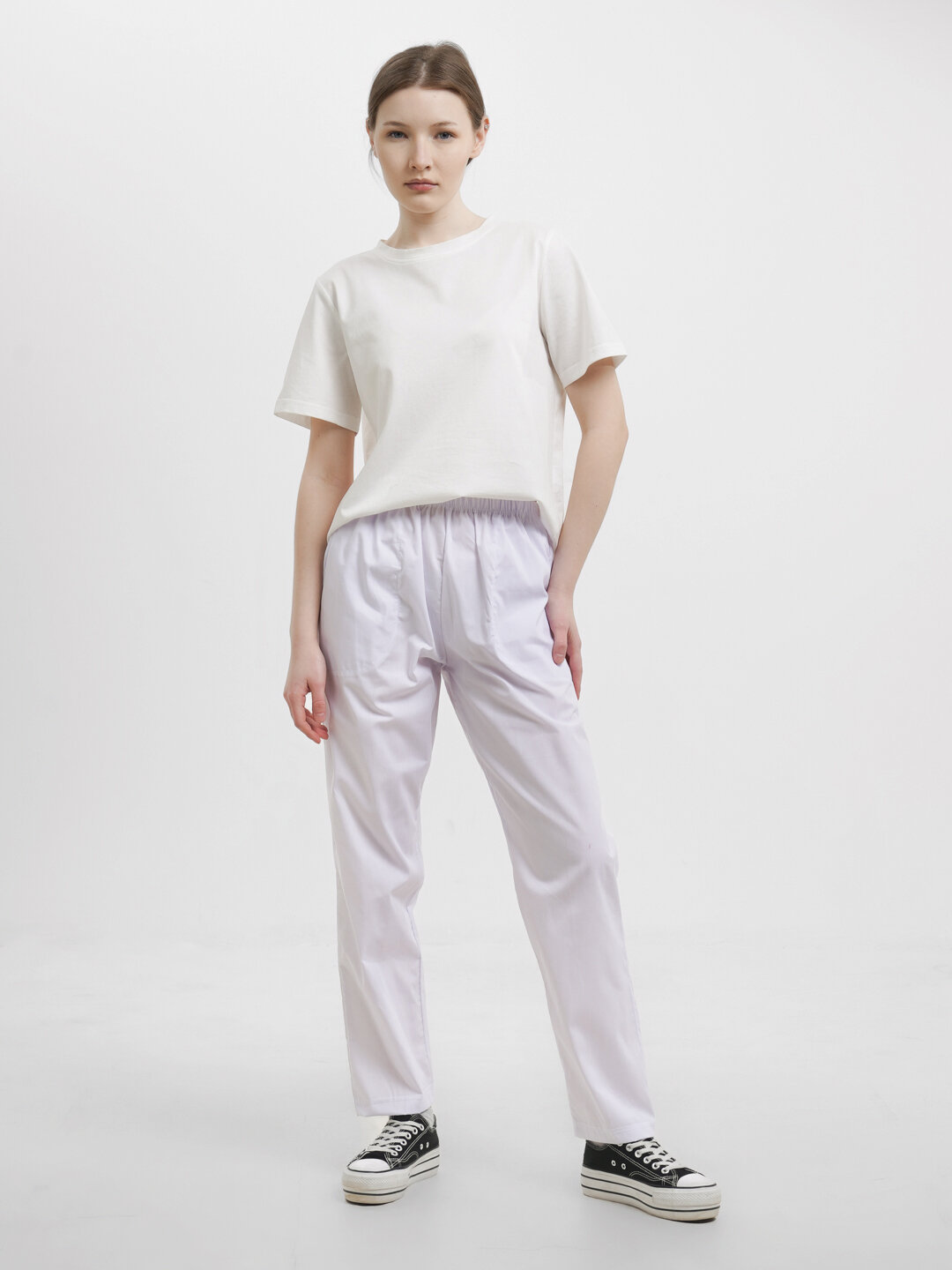 Брюки медицинские женские с карманами — фото 1