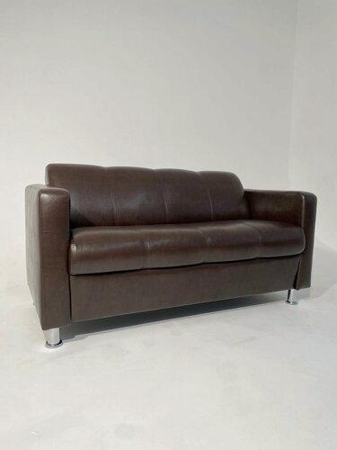 Изображение товара Диван офисный Барон, механизм Нераскладной, 140х70х73 см, темно-коричневый