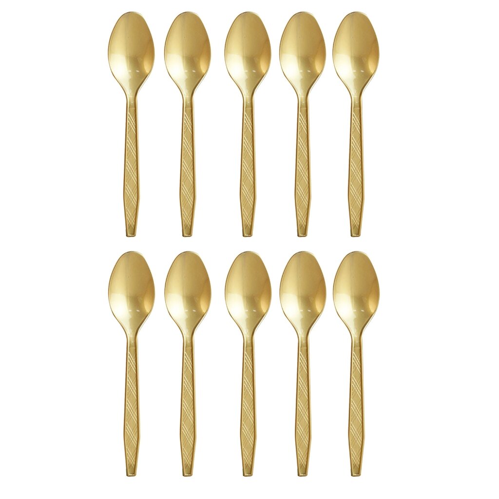 Посуда для вечеринок с бриллиантами из черного золота ложка 10ШТ