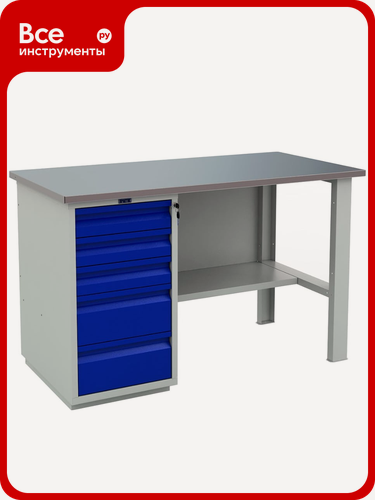 Изображение товара Верстак практик WT140. WD5/F1.000 S30399605246, Конструкция позволяет хранить предметы до 30 кг в каждом из ящиков