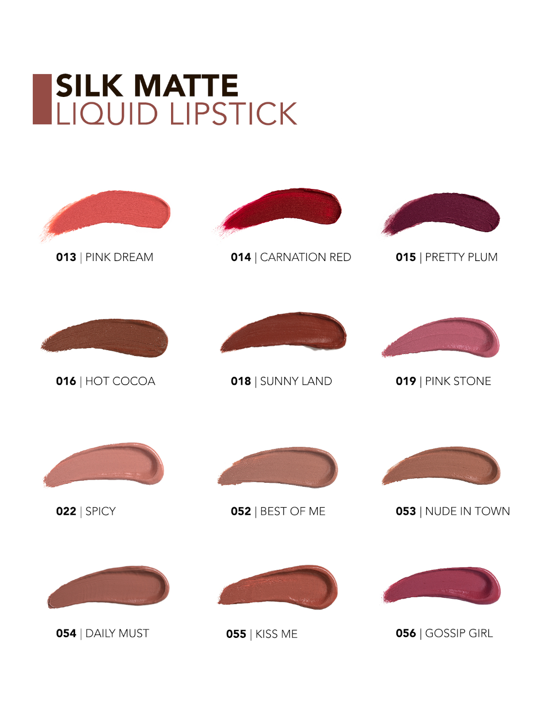 Матовая жидкая помада Flormar Silk Matte liquid lipstick оттенок 053 — фото 1