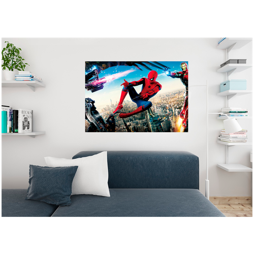 Постер на стену Человек-паук: Возвращение домой, Марвел плакат интерьерный, 51х36 см