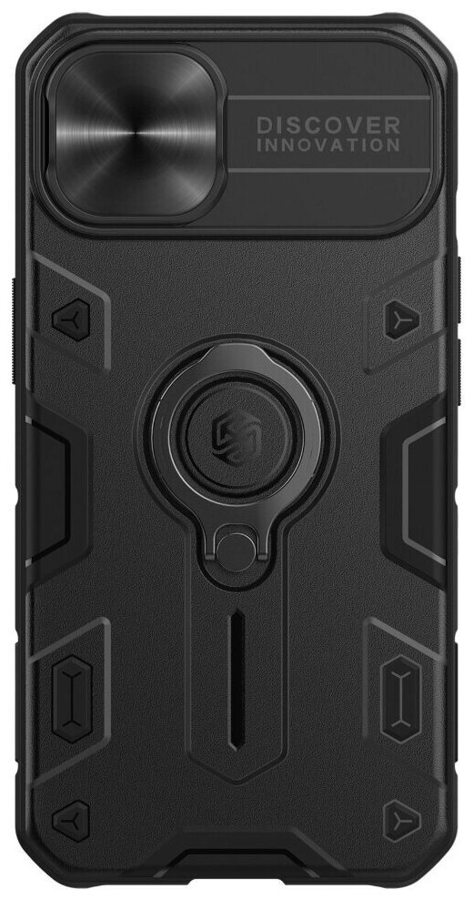 Nillkin для iPhone 13 чехол CamShield Armor with Ring and camera cover Black