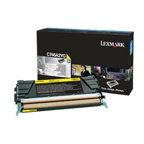 Картридж Lexmark C746A2YG лазерный картридж Lexmark (C746A2YG) 7 000 стр, желтый t654x11e black lexmark лазерный картридж 36 000 стр черный