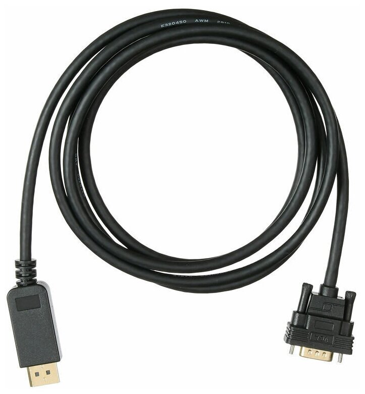 Кабель Display Port BURO 1.1v, DisplayPort (m) - VGA (m), GOLD , круглое, 2м [bhp dpp_vga-2] - фото №3