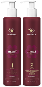 Фото Ботокс для волос Monoi Tiare профессиональный набор для выпрямления волос 2х500 мл