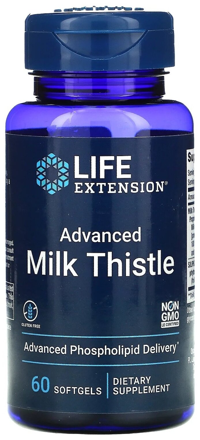 Капсулы Life Extension Advanced Milk Thistle, 110 г, 60 шт.