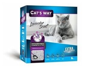 CAT'S WAY LAVANDER наполнитель комкующийся для туалета кошек с фиолетовыми гранулами и ароматом лаванды (6 л) - фотография № 2