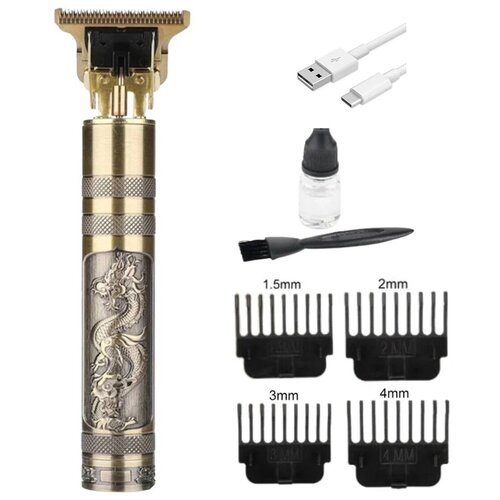 Триммер мужской для бороды и усов Электрическая бритва для мужчин Машинка для стрижки волос с 4 насадками дракон 68500₽