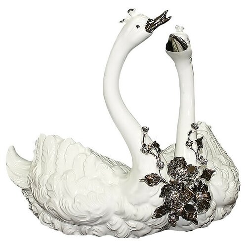 Статуэтка Лебединая пара Платиновый декор Bruno Costenaro ST43/1-BP