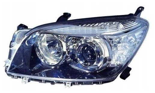 212-11k5l-Ld-Em7_фара Левая! Электр. Внутри Черная Toyota Rav 4 All 05-07 Depo арт. 21211K5LLDEM7