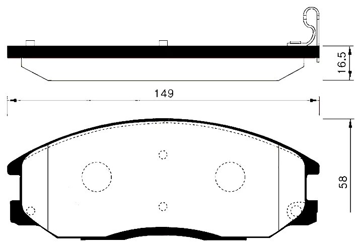 SANGSIN колодки тормозные дисковые ПЕР К-Т SP1157