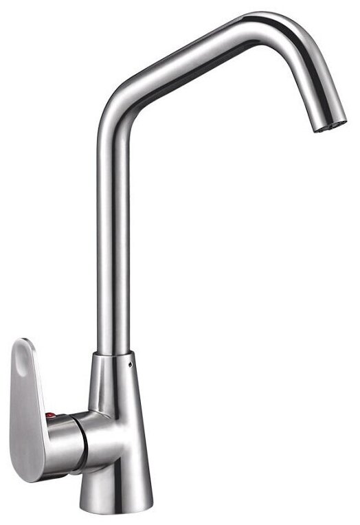 SOLONE Смеситель для кухни (мойки) с высоким поворотным изливом, нержавеющая сталь, JAT4- A094