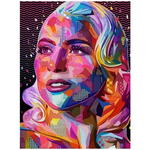 Картина по номерам на холсте Поп арт портет знаменитостей Lady Gaga 5650 30x40 картина по номерам на холсте lady gaga 298 30x40