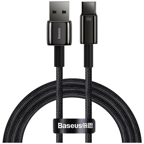 Кабель Baseus Tungsten Gold Fast Charging Data Cable USB to Type-C 66W 1m (CATWJ-B01) (black) кабель baseus tungsten gold catwj 01 usb c to usb c 1m black