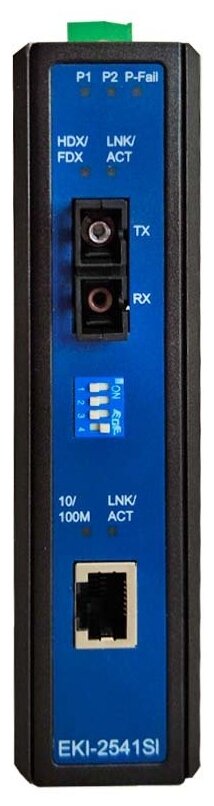 Конвертер 1x10/100 Mbs RJ45 Ethernet в одномодовое оптоволокно Преобразователь среды передачи Ethernet, 1 п. 10/100Base-TX (RJ-45) и 1 п. 100Base-FX