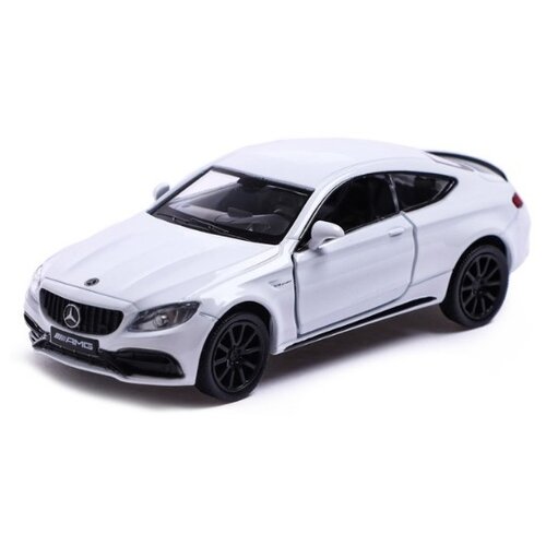 фото Машина металлическая mercedes-amg c63 s coupe, 1:32, открываются двери, инерция, цвет белый автоград