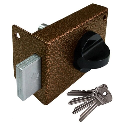 Замок накладной цилиндровый Омега ЗН1 медь 1188₽