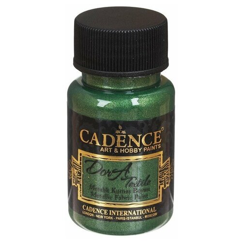 Краска для ткани Cadence Dora Textile Metallic Fabric Paint. Green-1135