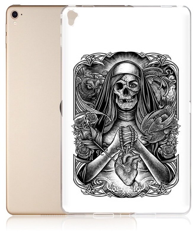 Чехол задняя-панель-накладка-бампер MyPads скелет с сердцем для iPad Pro 2 10.5 A1701/A1709/iPad Air 3 (2019) противоударный