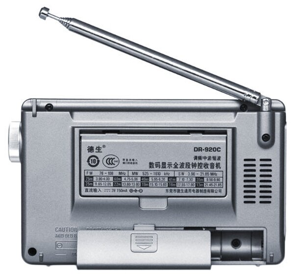 Карманный радиоприемник с цифровой шкалой Tecsun DR-920C (export version) blue grey