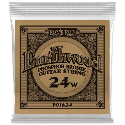 ERNIE BALL 1824 Earthwood Phosphor Bronze .024 Струна одиночная для акустической гитары