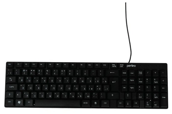 Perfeo Клавиатура Perfeo DOMINO PF-4511 проводная мембранная 105 клавиши USB чёрная