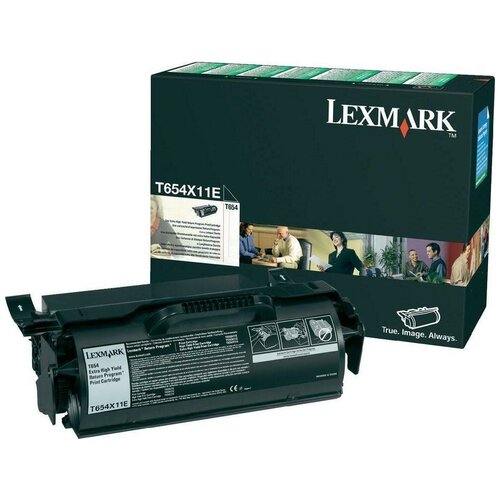 картридж lexmark 12a1980 285 стр многоцветный T654X11E Black (Lexmark) лазерный картридж - 36 000 стр, черный