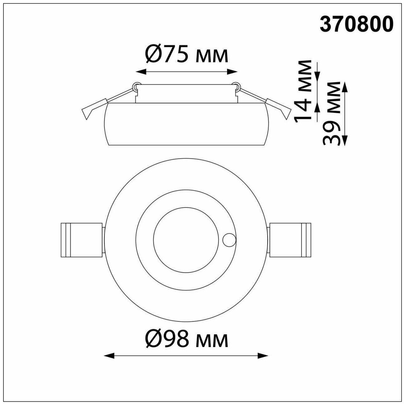 Встраиваемый светильник IP44 Novotech Spot 370800 - фотография № 2