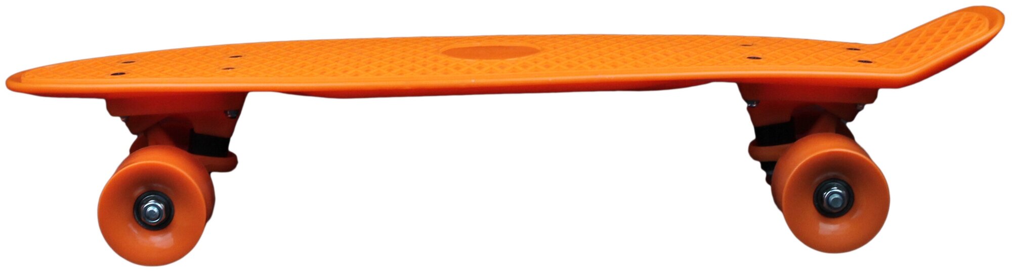 Скейтборд пластиковый 22*6", шасси пластик, колёса PVC 60 мм, оранжевый / Скейтборд детский/ доска для катания