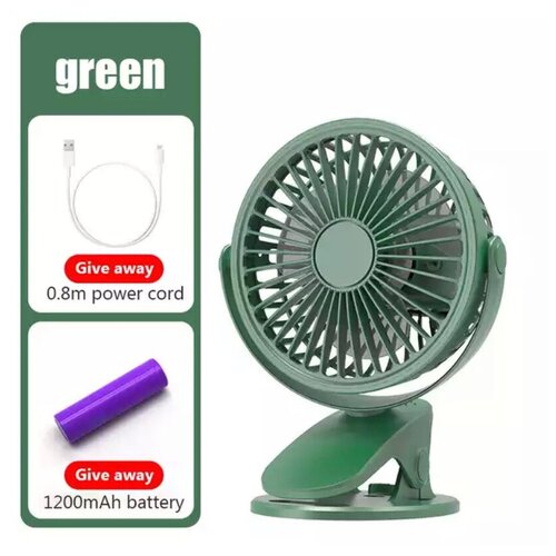 Вентилятор на прищепке в авто и дом Rapture Free AirFlow 101 3 режима скорости АКБ 1200 зеленый 121900₽