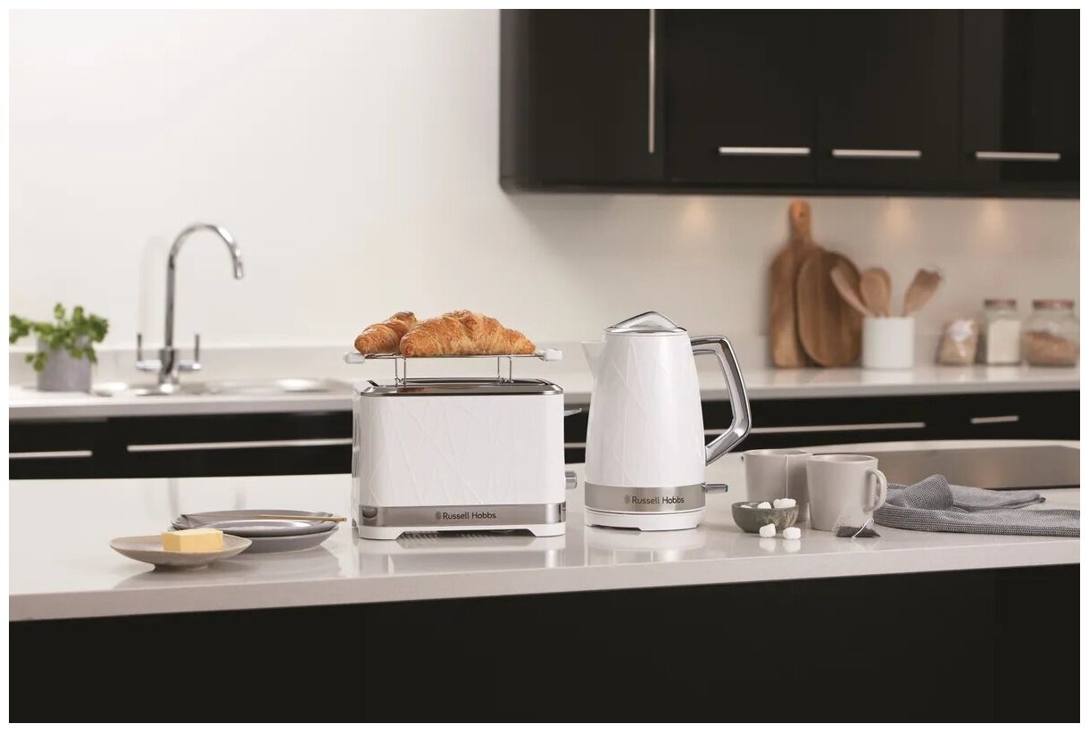 Тостер Russell Hobbs 28090-56 Structure 2S Toaster White - фото №9