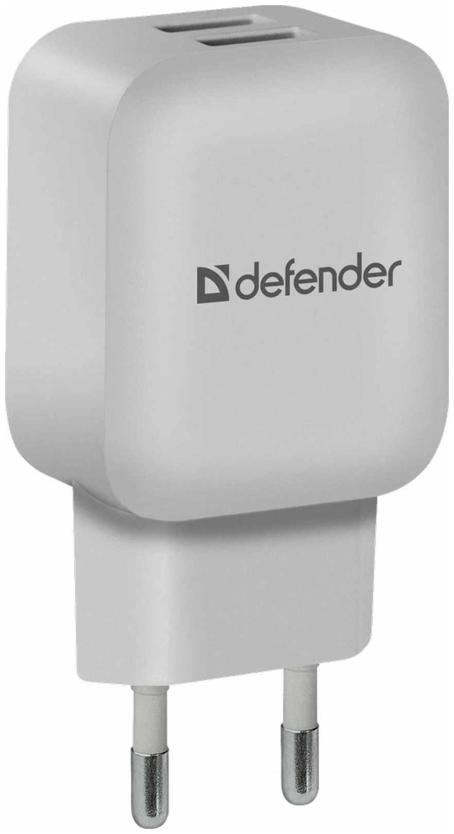 Сетевой адаптер питания Defender EPA-13 зарядка 2.1А 2 USB-порта белый