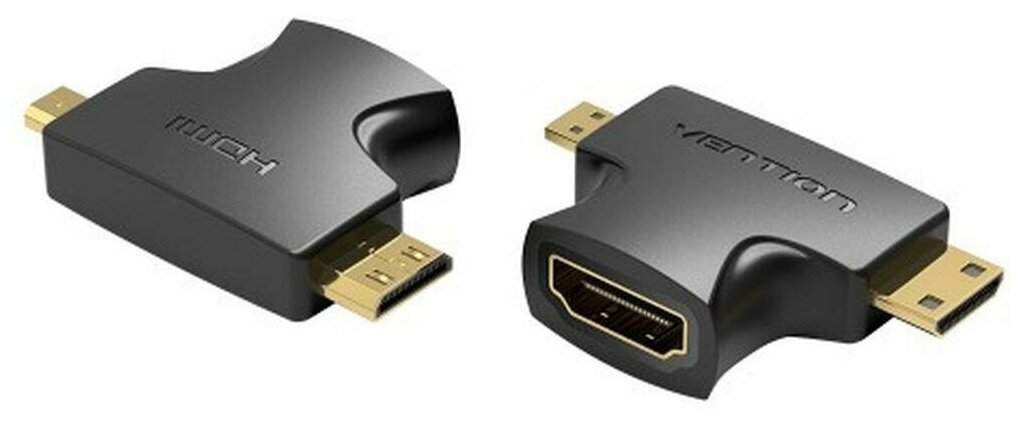 Переходник Vention Адаптер-переходник HDMI 19F/Mini HDMI+Micro HDMI