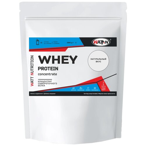фото Watt nutrition протеин whey protein concentrate 55%, 1000 гр, натуральный watt-n