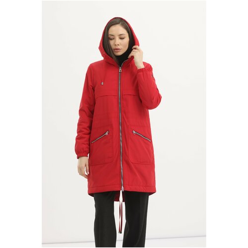 Куртка AVI, размер 44(50RU), красный куртка avi демисезонная средней длины внутренний карман несъемный капюшон капюшон размер 44 50ru красный