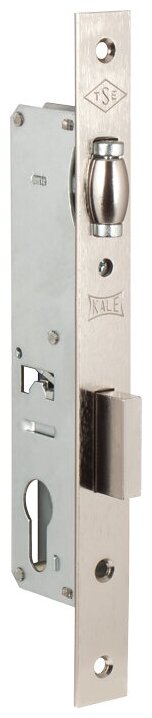 Корпус Kale kilit (Кале килит) узкопрофильного замка с роликовой защёлкой 155 (25 mm) w/b (никель)