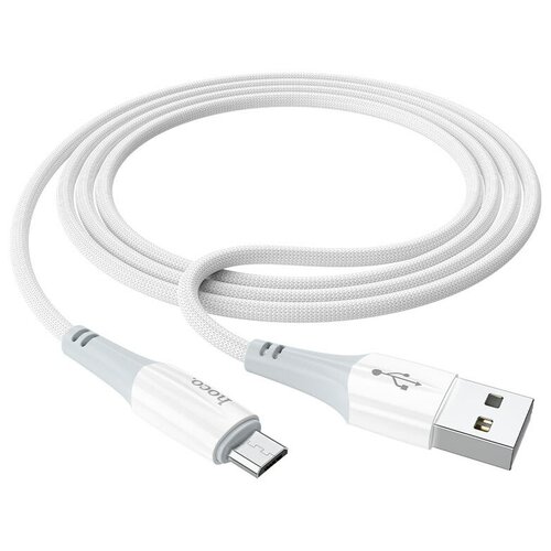 Кабель HOCO X70 Ferry charging data cable for Micro USB 1M, 2.4А, white кабель hoco x70 ferry charging data cable for type c 1m 3 0а white