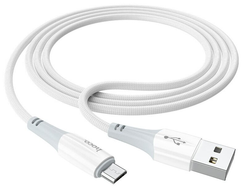 Кабель HOCO X70 Ferry charging data cable for Micro USB 1M 2.4А white