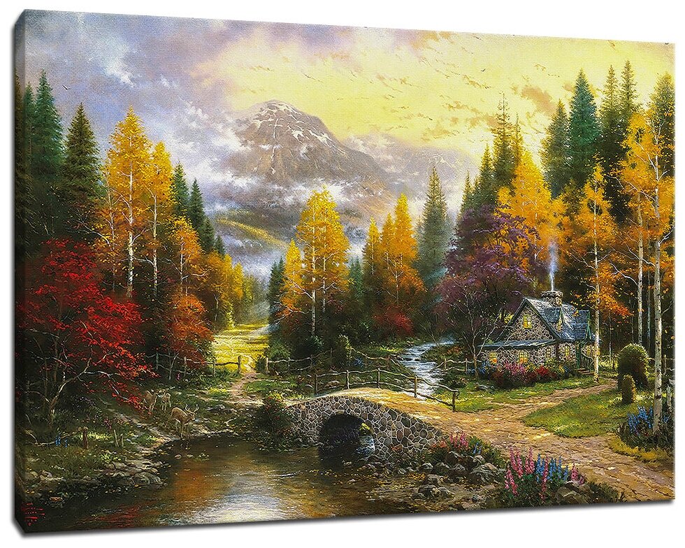Картина Уютная стена "Томас Кинкейд - Долина покоя" 90х60 см