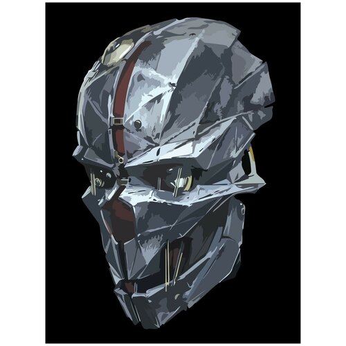 Картина по номерам на холсте Dishonored маска - 1 30X40