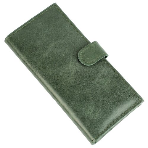фото Кошелек женский из натуральной кожи, маленький бумажник для денег, портмоне на каждый день зеленый пр950-226 кроко