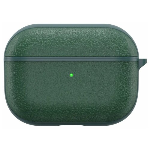 Чехол из натуральной кожи WiWU для AirPods Pro, Green силиконовый чехол для airpods pro 2 protection case с карабином черный